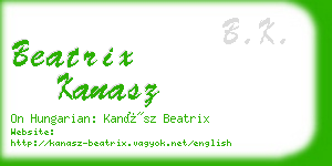 beatrix kanasz business card